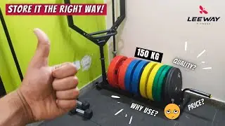 🕊️ Leeway Fitness Horizontal Bumper Plate Rack Review | 📥 Weight Plates को Store करने का आसान तरीका.