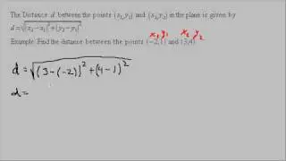 Distance and Midpoint of a line Segment