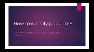 How to identify Populism