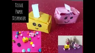 How To Make a Tissue Paper Box | Mini Paper Tissue Box Craft | Origami Tissue Box Making