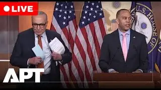 LIVE | Democratic Leaders Jeffries and Schumer Address Media Amid Rising US Tensions | APT