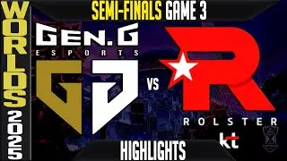 GEN vs KT Highlights Game 3 | Worlds 2025 Semi finals | GenG vs KT Rolster G3