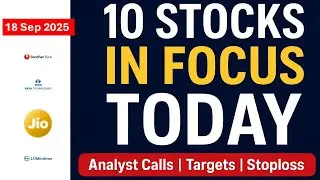 Today's Share News|Targets|Share Price- ZENTEC,DATAPATTNS,BANDHANBNK,JIOFIN,LTIM,SIEMENS & More
