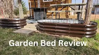 Galvanized Raised Garden Bed Outdoor | Oval Metal Planter Box for Planting Plants Vegetables
