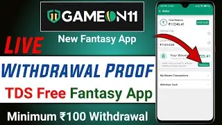 GameOn11 live withdrawal proof | GameOn11 referral code | new fantasy app | tech in tube
