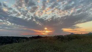 [4K] Calming Nature Sound for Insomnia, Meditation -Sunset in Jeju Island, South Korea - No Music
