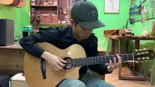 Guitarist Duy Phong với c&acirc;y đ&agrave;n si&ecirc;u hay Taylor ns72ce nylon