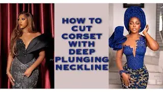 How to cut corset with a plunging neckline and illusion net