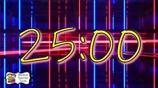 25 Minute Neon Countdown Timer