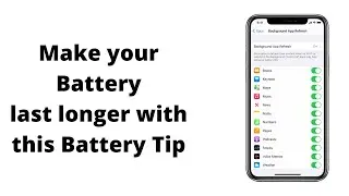 ​Does Background App Refresh drain your battery?​ iPhone