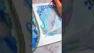 nymph & art nouveau painted in gouache in my #sketchbook