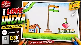 Very Easy Republic Day Drawing | Republic day poster drawing | Happy republic day drawing 