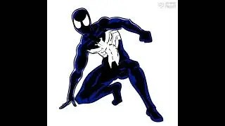 Black Suit Spider-man Time-lapse #art