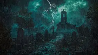 Eerie Haunted Cemetery on Halloween Night with Rain,Thunder & Lightning | Do You Dare to Walk Alone?