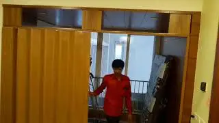PVC Folding door 10x7 ft Brown color