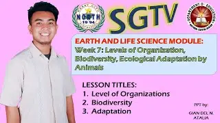 ELS Module Quarter 2 Week 7: Levels of Organization, Biodiversity, Ecological Adaptation by Animals
