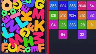 🔤 I Like ABC Alphabet Merge Puzzle VS 🔢 Merge Block Numbers Gameplay 🎮
