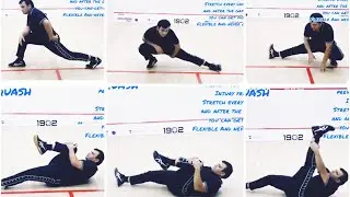 SQUASH warmup Stretching 👉🏻Injury free body