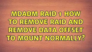 mdadm raid 1 how to remove raid and remove data offset to mount normally?