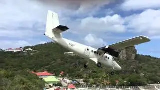 Crazy steep landing approach - St Bart's