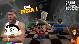 Franklin & Shinchan TRAPPED in an EVIL Pizza Shop 😱🍕 | Crazy Escape