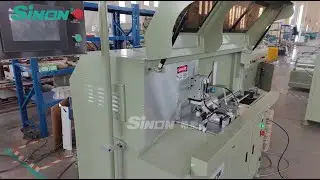 Auto Feeding Single Head Aluminum Profile Cutting Machine by China Sinon | Machine Demonstration