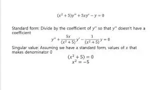 Radius of convergence of a power series solution to differential equations