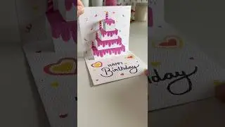 Birthday Card🎂 #birthdaycard #shorts #diy #craft #birthdaygift #card