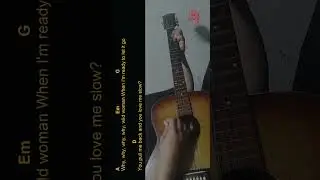 Aerosmith &bull; YUNGBLUD - Wild Woman Easy Guitar Chord & Lyrics (cover) #shorts
