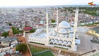 Aerial View of the Ghana National Mosque | Second Largest Mosque in West Africa | 4K