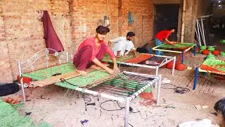 How To Make  Beautiful Iron Bed Charpai Making In  Local Workshop