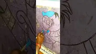 @mumucreations#donald duck#simple wall painting ### duck#painting##trending##shorts##viral videos###