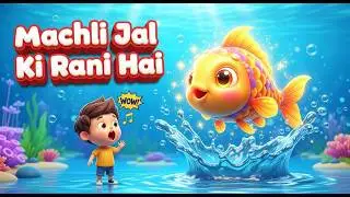 Machli Jal Ki Rani Hai  Kids Rhyme Song  NJ Smart School  #poem #rhymes #cartoon #fish