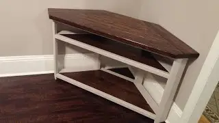 How to Make a Corner TV Stand Part II - Farmhouse Style