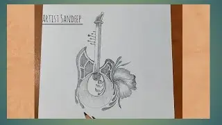 Best Drawing Tattoo Arts #Guitar#tattoo simple design tattoo arts making with pencil ✏️