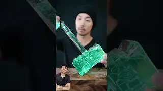 A drinking glass shaped like Thor's hammer ...#glass #drink