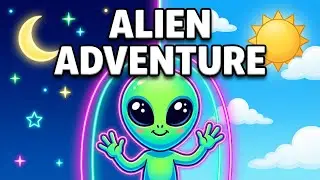 &ldquo;Alien Attack at Night 👽➡️☀️ | Funny Alien Cartoon Story for Kids&rdquo;