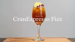 Cran Espresso Fizz | Iced Coffee Cranberry Sparkling Mocktail Recipe for Summer