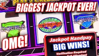 DOUBLE DIAMOND STRIKE MY BIGGEST JACKPOT ON THIS HIGH LIMIT SLOT MACHINE