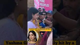 Yashma Gill accidentally hit by a reporter😱😱😱 #yashmagill #accidentally #viral