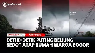 Detik-detik Puting Beliung Sedot Atap Rumah Warga Bogor