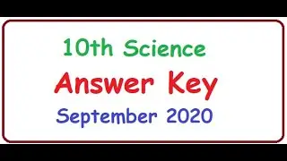 10th Science | Public Exam - September 2020 | Answer Key