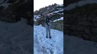 Snowfall at Bir Billing , Himachal Pradesh