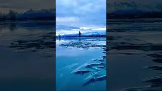 Ice Skating in Wasilla, Alaska on Newcomb lake. #ice skating #travel #outdoors #viralvideo #mountain