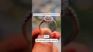 Elegant Natural Pink Diamond Engagement Ring - Women's Pink Diamond Ring, Promise Ring #diamond