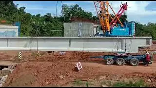 Girder mobilization process using multiaxle and MAN TGS truck part 1