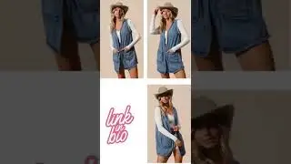 BiBi Braided Trim Open Front Denim Vest with Pockets 💕