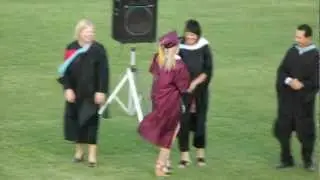 Bailey introduced, then grabs that HHS diploma!