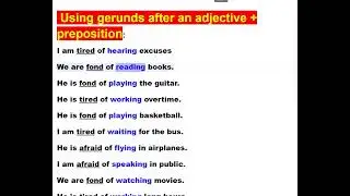 Using gerunds after an adjective + preposition