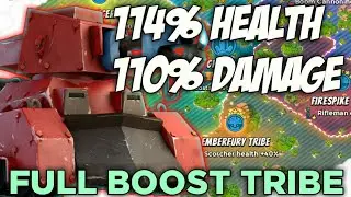 Boom Beach-90,000+ Health Scorchers!!! Full Tribe And Statue Boost!
